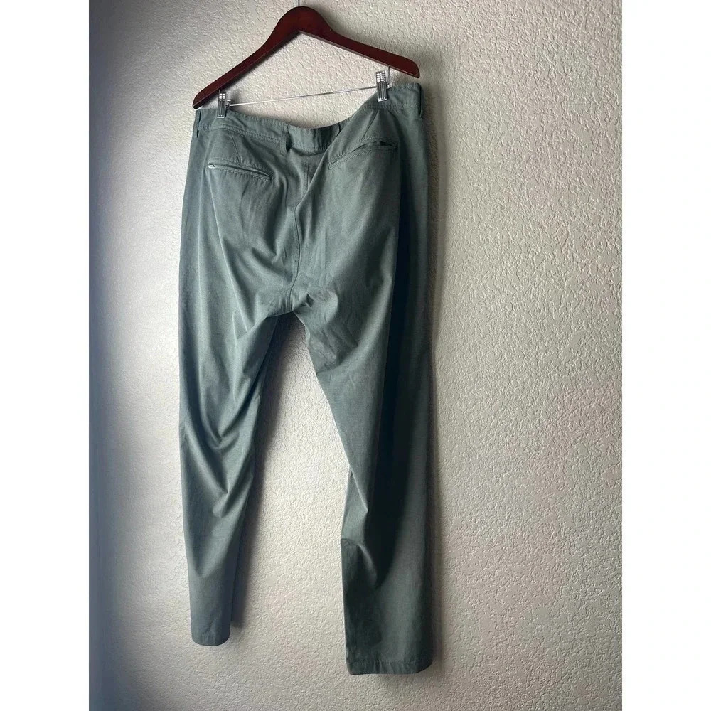 LINKSOUL Mens 40 R Green Poly Cotton Stretch Straight Leg Chino Golf Pants - Picture 4 of 9